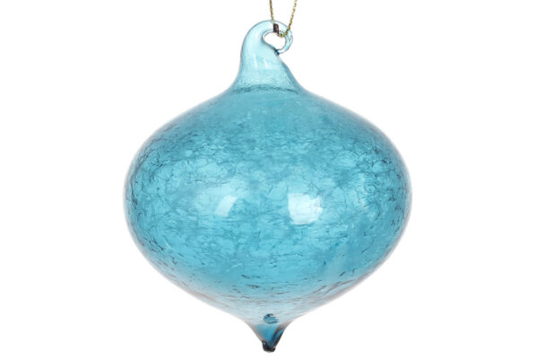 Ялинкова Куля "Блакитний лід" 8 см (скло)