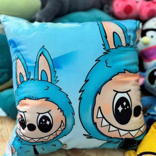 Подушка дитяча «LABUBU/ Лабубу» 40*40 см блакитна