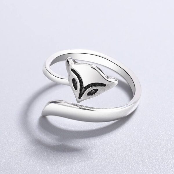 Каблучка жіноча металева «Єнот» срібна (10491)