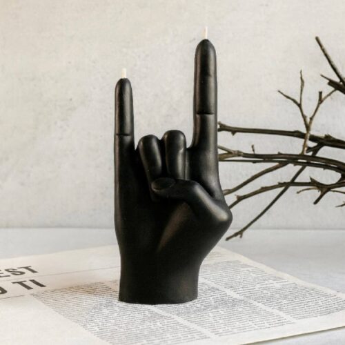 Свічка воскова "Rock / Круто!" 5C 15 см чорна