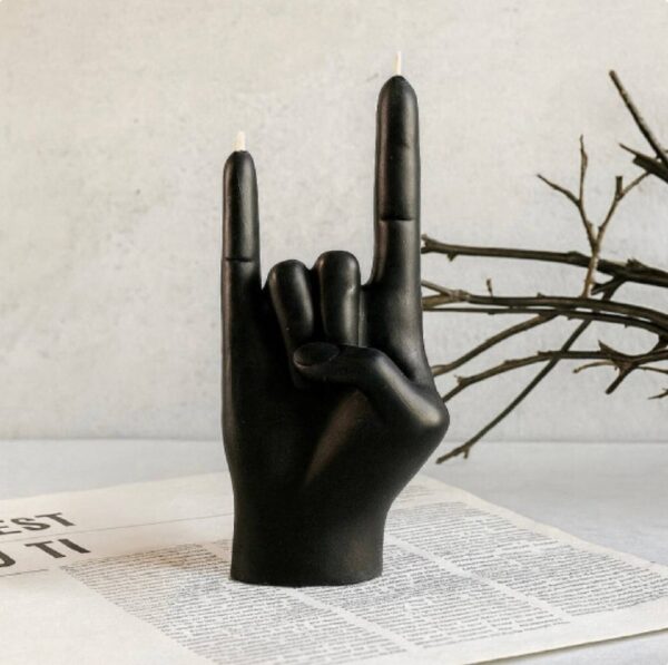 Свічка воскова "Rock / Круто!" 5C 15 см чорна