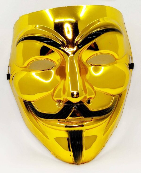 Маска карнавальна Гая Фокса "Анонімус" золота