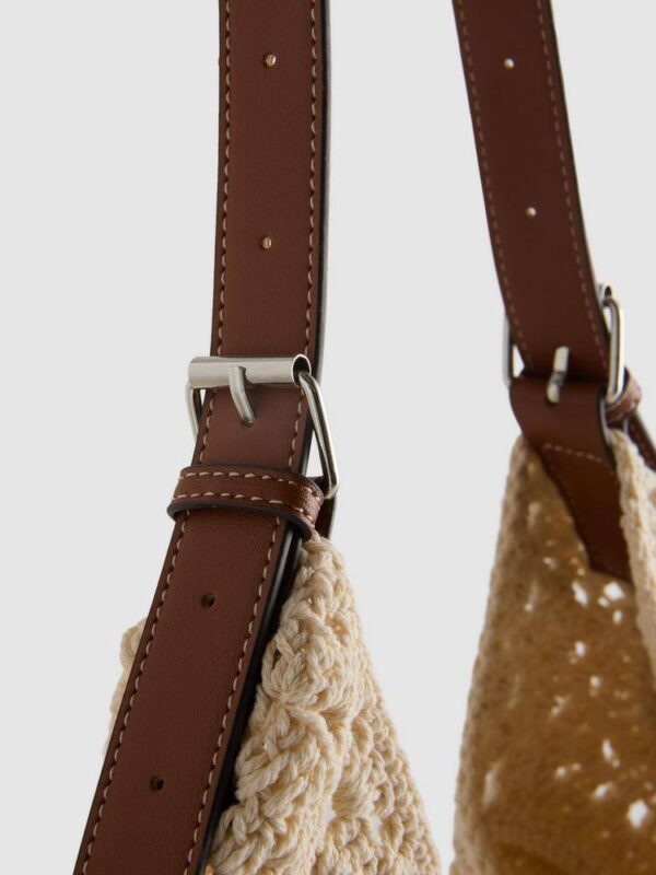 Сумка-шоппер гачкована з ремінцем Primark в стилі Boho молочна