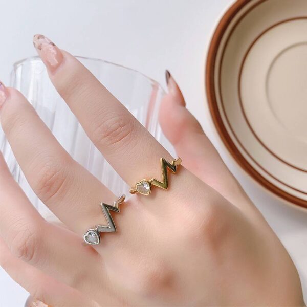 Каблучка жіноча "Кардіаграма" золота (10455)