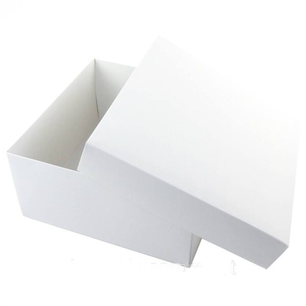 Коробка подарункова складна біла (19,5*19,5*9,7 см)