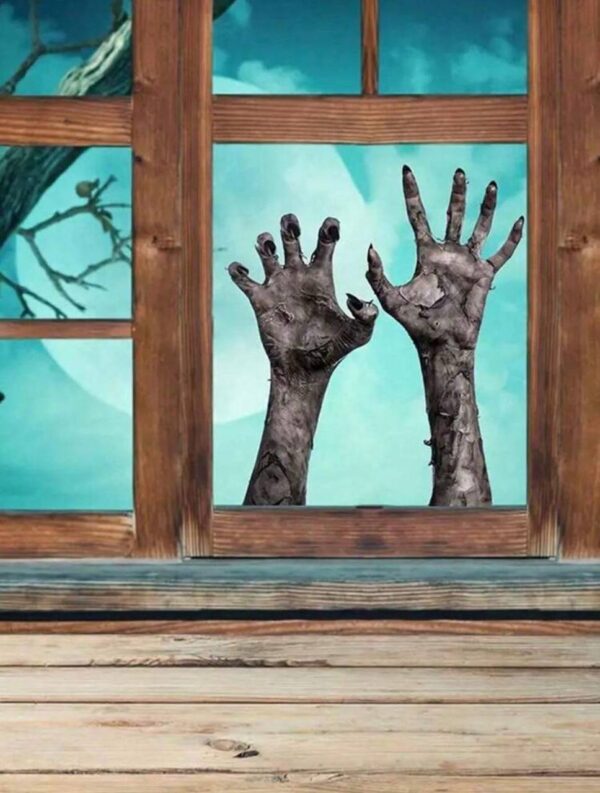 Декор на Хелловін наклейка "Руки мерця" 20*30 см