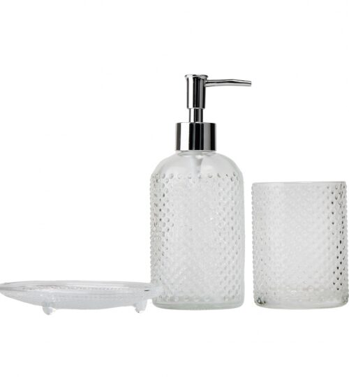 Набір для ванної кімнати "Догляд" прозорий 3 шт