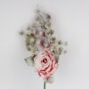 Декоративна гілка "Засніжена троянда" червона 46 см