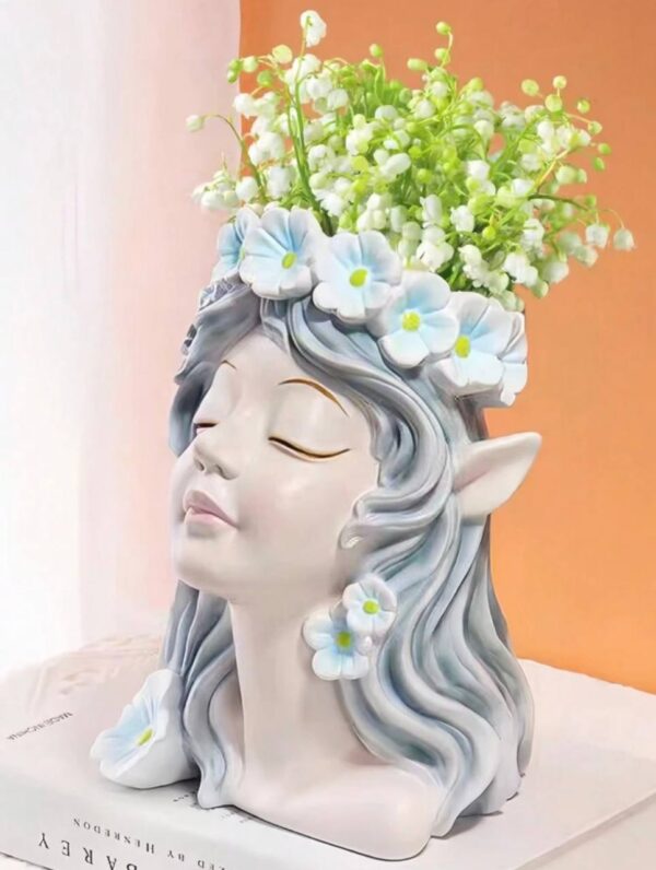 Статуетка-вазон-ваза-органайзер "Дівчина" золотий (10,5*8,5)