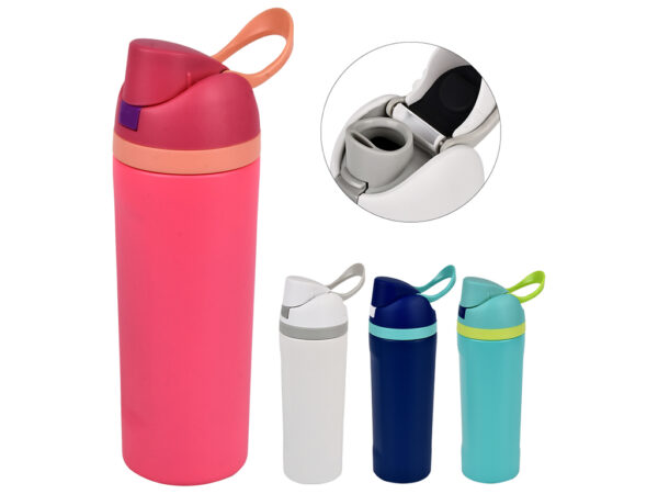 Термос однотонний 570 мл нержавіюча сталь мікс кольорів