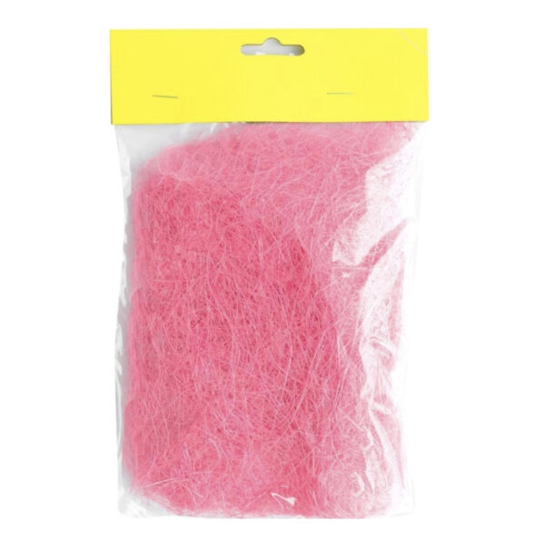 Наповнювач для подарунків стружка сизаль 20 г рожевий
