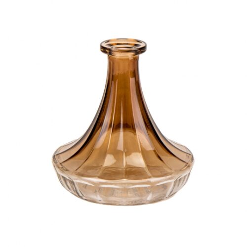 Ваза скляна "Сяйво" (12*12*12 см) коричнева/голуба/сіра