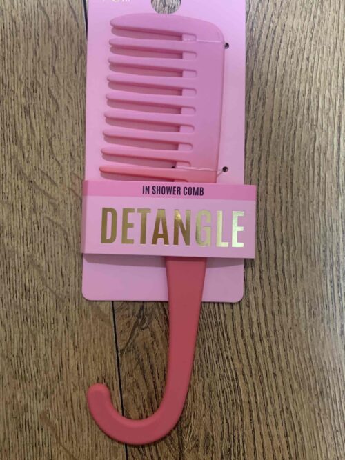 Гребінь з рідкими зубцями Detangle Primark з гачком рожевий