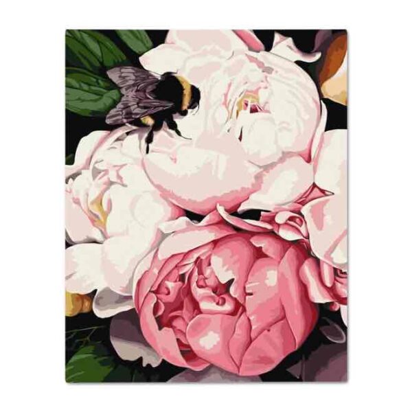 Картина за номерами "Бджоли на півоніях" Orner