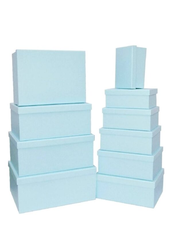 Коробка подарункова прямокутна блакитна №6 (29*22*12,5 cм)