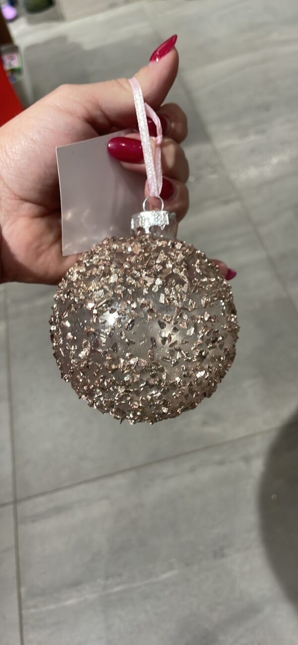 Ялинкова куля "Блиск" 8 см золотиста (скло)