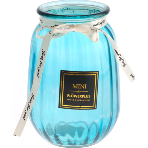 Ваза скляна "Azzurro” 18 см блакитна