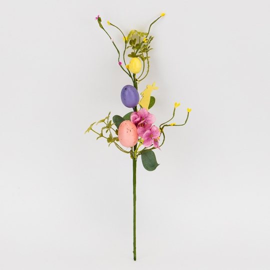 Гілка декоративна "Великодній кролик" 46 см