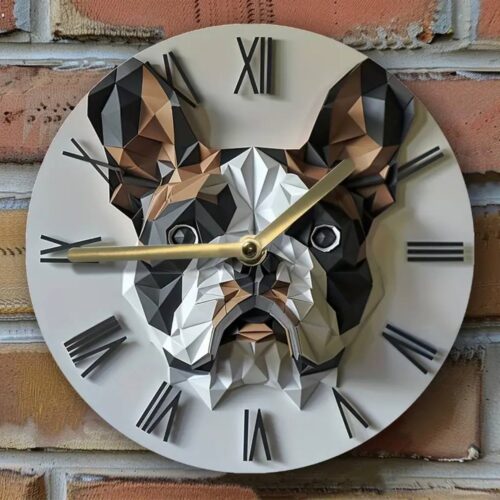 Годинник настінний "Бульдог-3D" безшумний алюмінієвий D 20см