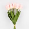 Штучний букет тюльпанів 9 бутонів/ 45 см (латекс/ живий дотик)