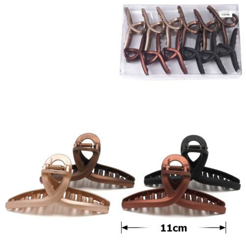 6d32116e-6ae7-48bd-9dbf-8d19b6bc1fe0.jpg Заколка/краб для волосся «Петля» 11 см пластикова мікс кольорів