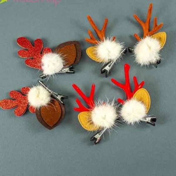 Заколка Новорічна "Ріжки" 2шт