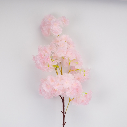 Штучна гілка сакура 95 см ніжно-рожева