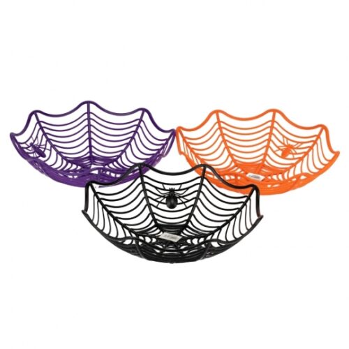 Корзинка на Хелловін "Павутиння з пауком" 28 см