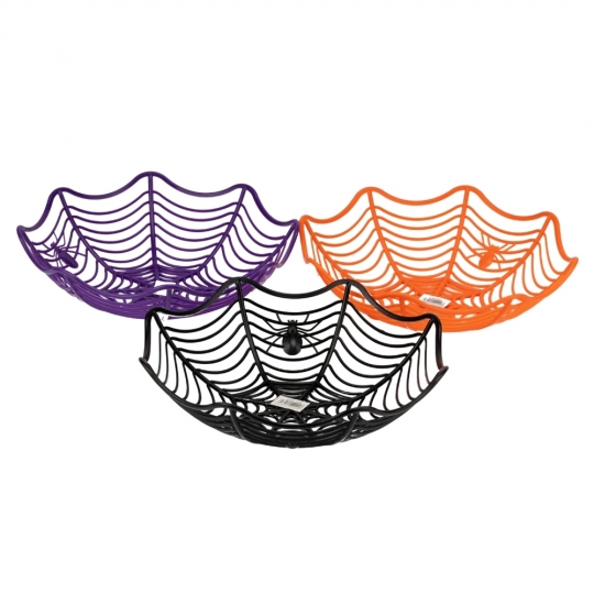 Корзинка на Хелловін "Павутиння з пауком" 28 см