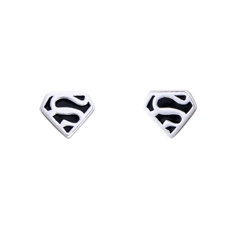 Сережки-цвяшки "Superman/ Супермен" (10458)