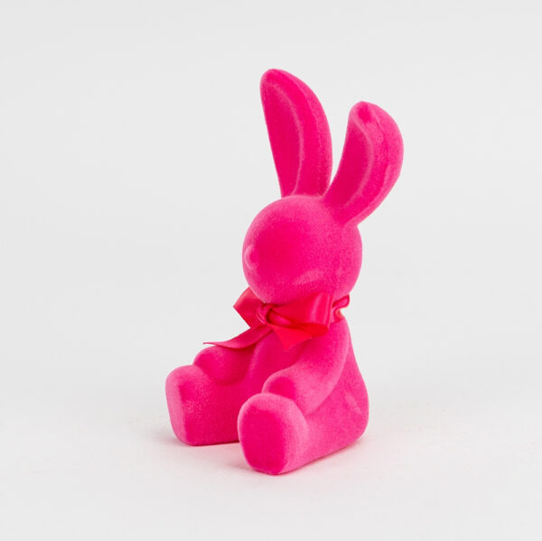 Фігурка "Зайчик" 15 см з флоковим напиленням рожевий