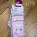 Шкарпетки дитячі м'які "Котики/Бантики" зі стоперами Primark (1 пара)