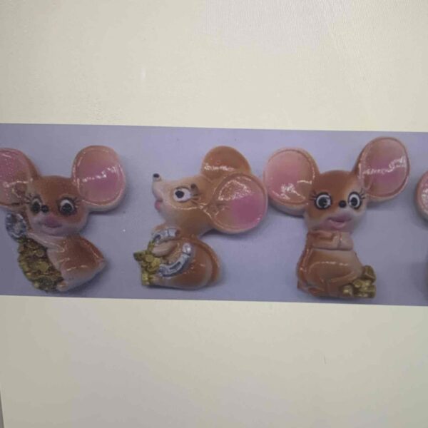 Магніт керамічний "Мишеня з золотом" 4 см, 4 диз.