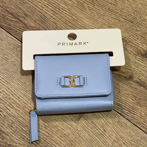 Гаманець Primark з золотистою деталлю блакитний