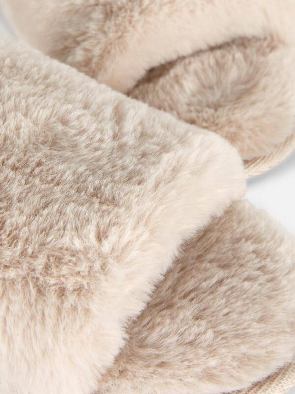Тапочки-бандо жіночі Primark плюшеві (устілка меморі) беж