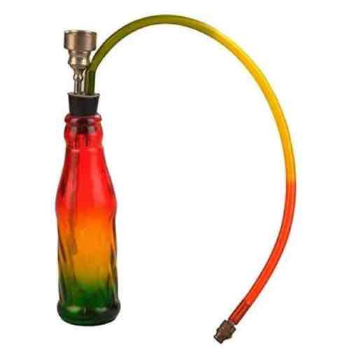 Кальян/Міні-бонг у вигляді пляшки з трубкою та чашею Rasta