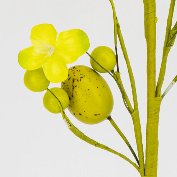 Гілка декоративна "Великодні крашанки" 57 см зелений