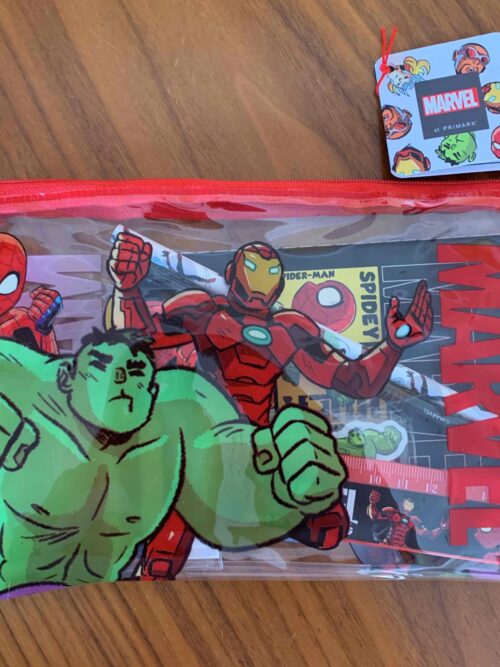 Набір канцелярський Primark "Marvel" пенал/ручки/гумки/блокнот