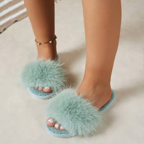 7349c4bc-606a-4d7a-994b-76009ab78ada.jpg Тапочки-бандо жіночі "Пухнасті" еко-хутро м'ятні