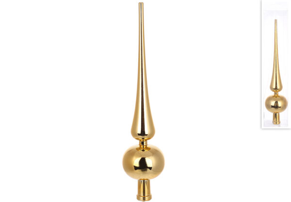 Верхівка на ялинку "Традиційна" 30 см золотий глянець