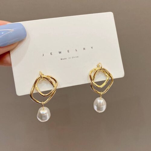 Сережки золоті з перлинами (8041)