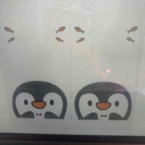 Пакет подарунковий ПВХ з вушками "Качечка/Пінгвін" (17*9.5)