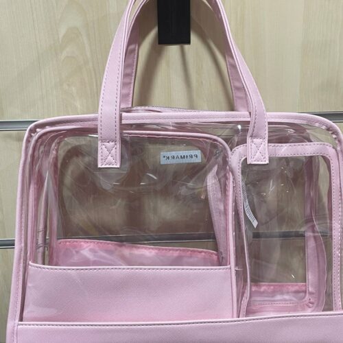 778d8c98-93ac-4fa3-ad13-f683451b3bb3.jpg Набір косметичок Primark прозоро-рожева 3 в 1