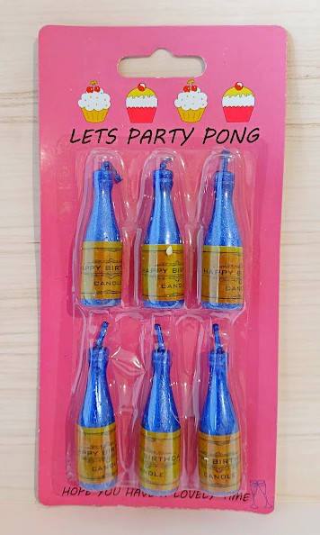 Свічки для торта "Пляшечки" синій