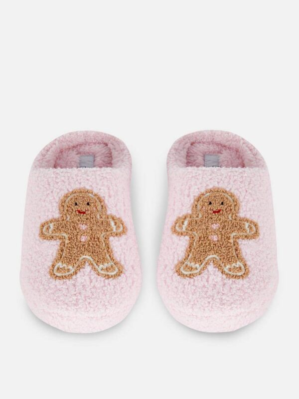 Тапочки-сабо жіночі "Пряник" Primark тедді (устілка меморі) рожеві