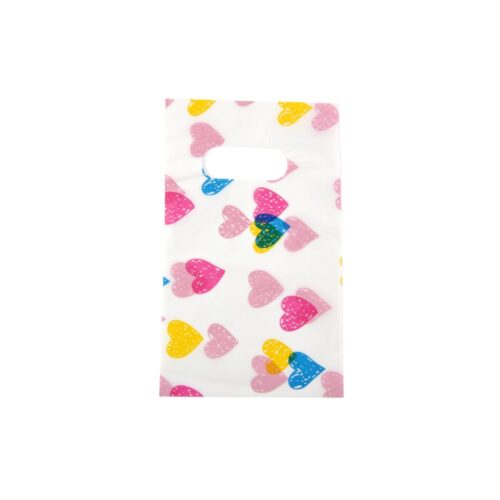 Пакет подарунковий ПВХ (9*15) "Кольорові сердечка"