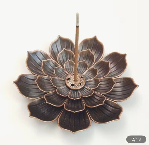 Підставка для аромапаличок "Лотос" металева 6 см бронзовий