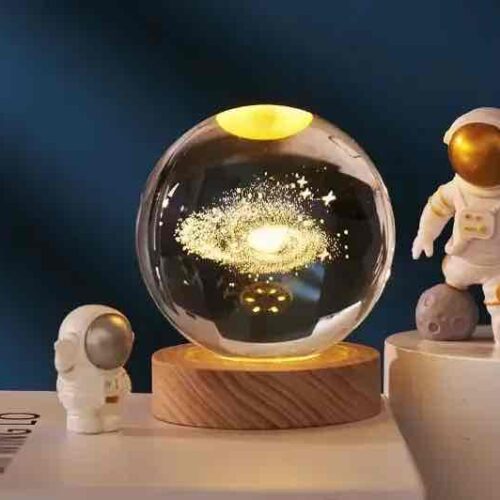 Нічник скляна куля "Зіркова Туманність/ Галактика" 8 см