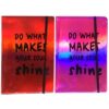 Блокнот А5 " Do what make your soul shine" голографічний на гумці 80 арк. клітинка