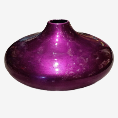 Ваза керамічна декоративна кругла плоска аметистова 18*30 см